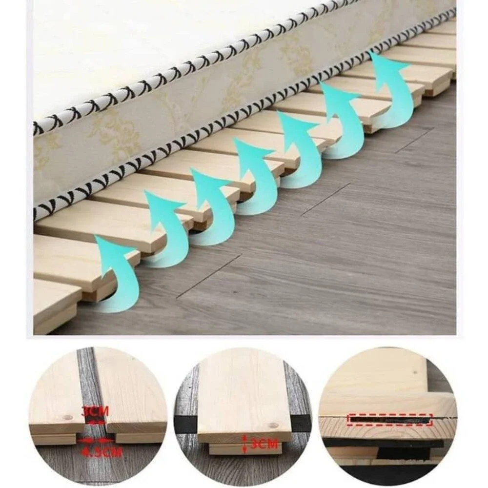Foldable Floor Hard Bed Board Moisture-Proof Solid Wood Bed Slats